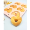 Silikonowa forma do oponek donuty serce 6 sztuk
